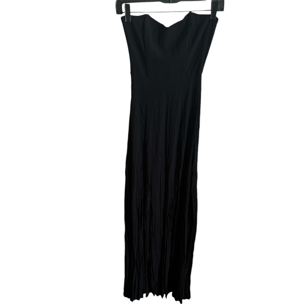 NOOKIE strapless heart shaped neckline double slit front black size 6